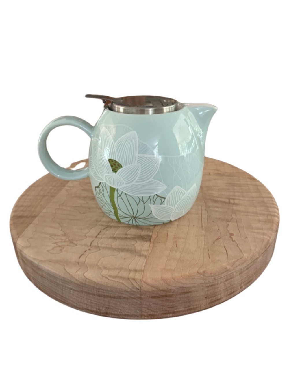 Tea Forté Ceramic Loose Leaf Tea Teapot with Stainless Steel Infuser